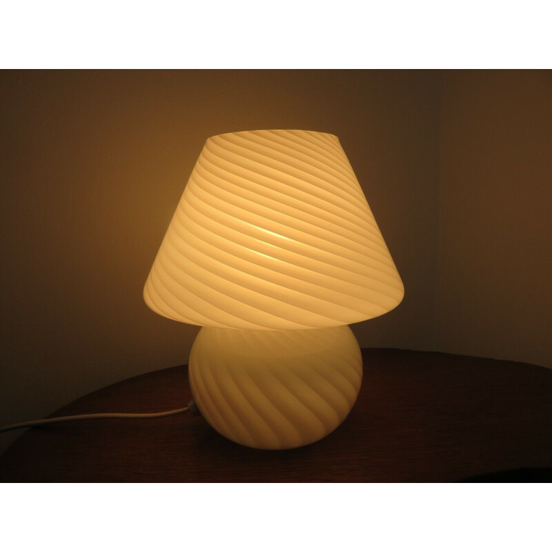 Vintage mushroom lamp in murano glass 1970s 