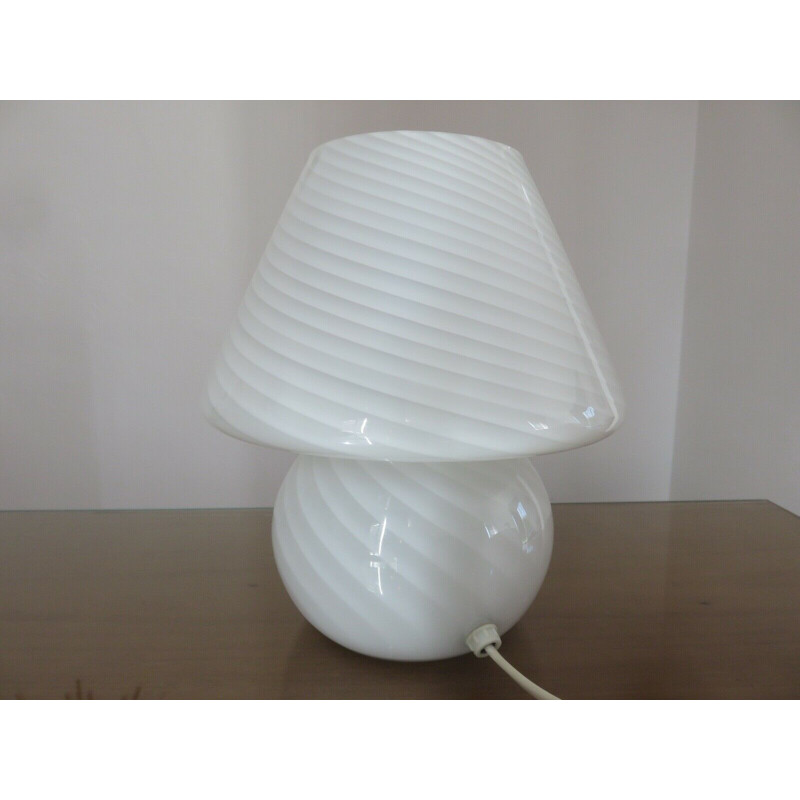 Vintage mushroom lamp in murano glass 1970s 