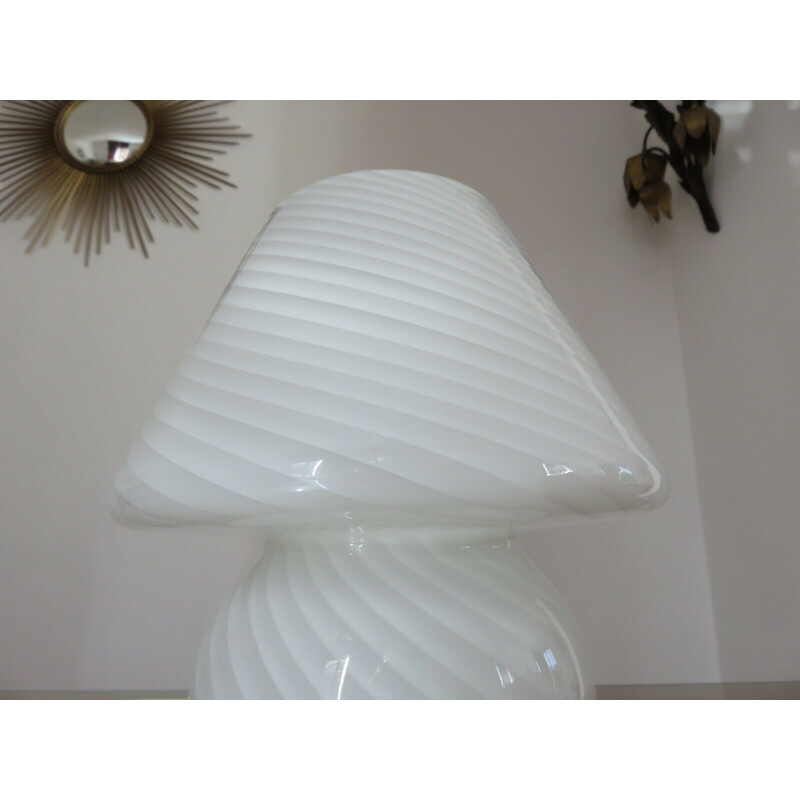 Vintage mushroom lamp in murano glass 1970s 