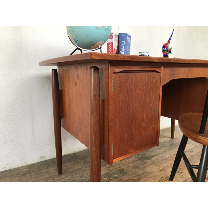 Vintage Scandinavian teak desk 1950 1960