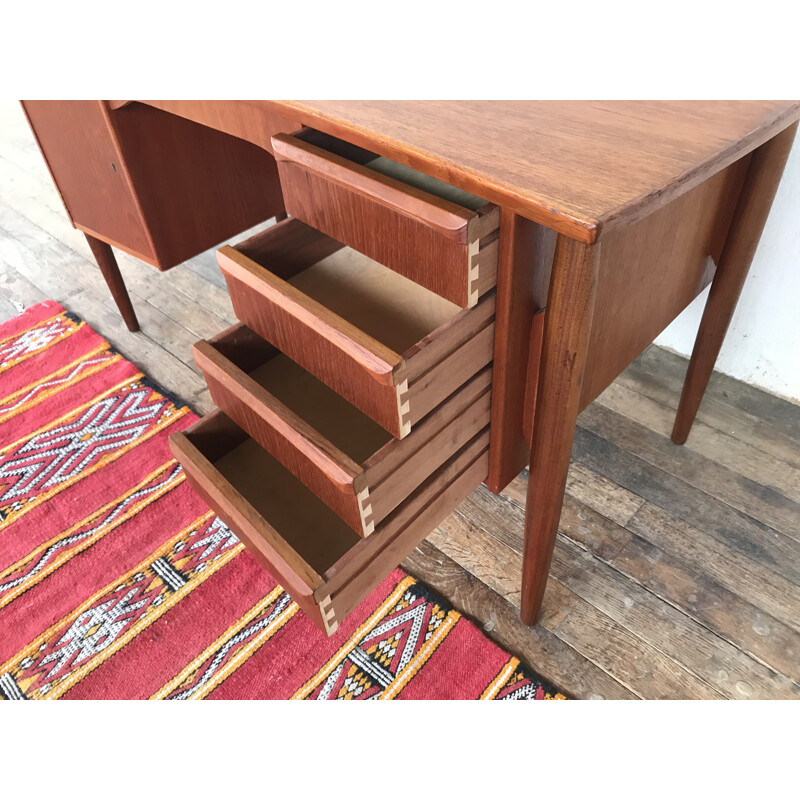 Vintage Scandinavian teak desk 1950 1960