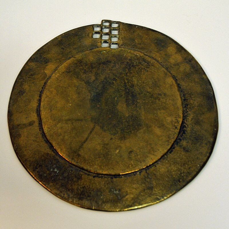 Vintage Plate in Brass, Scandinavia 1970s