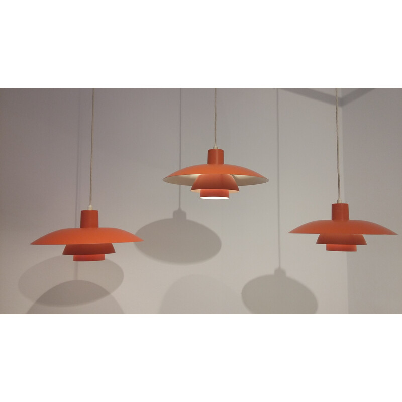 Set of 3 Poulsen hanging lamps, Poul HENNINGSEN - 1960s