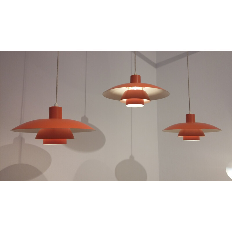 Set of 3 Poulsen hanging lamps, Poul HENNINGSEN - 1960s