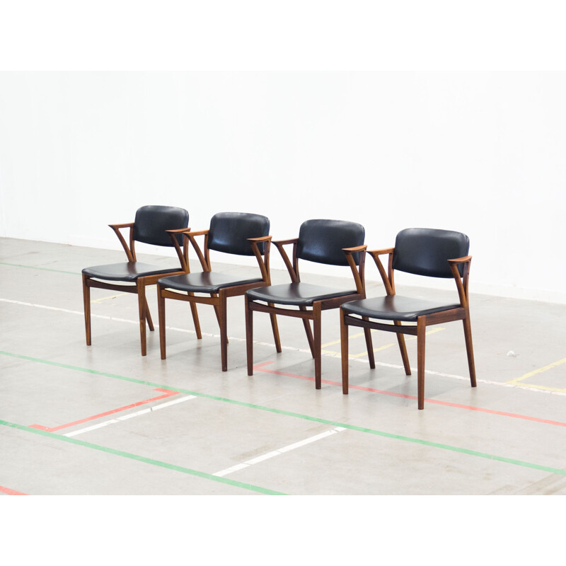 Set of 4 vintage Bovenkamp dining chairs by Kai Kristiansen