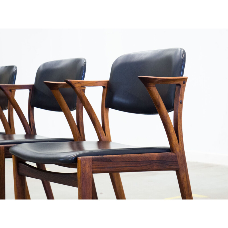 Ensemble de 4 chaises à repas vintage Bovenkamp par Kai Kristiansen