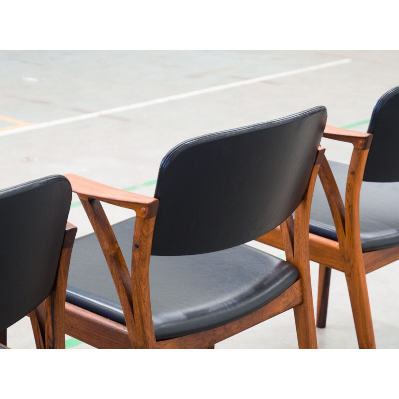 Ensemble de 4 chaises à repas vintage Bovenkamp par Kai Kristiansen