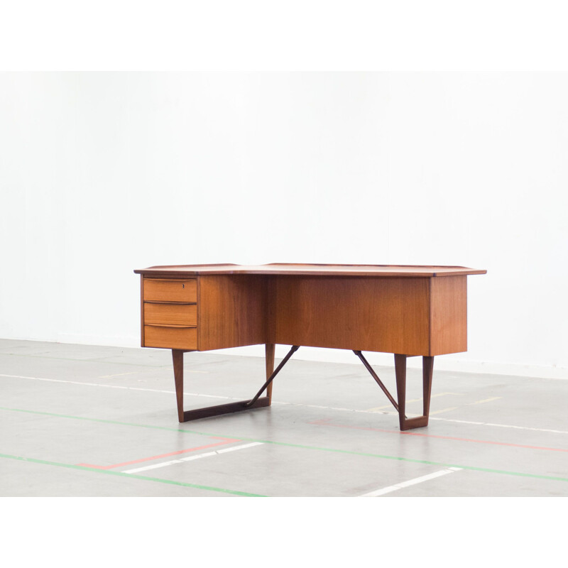 Vintage 'Boomerang' teak desk by Peter Løvig Nielsen