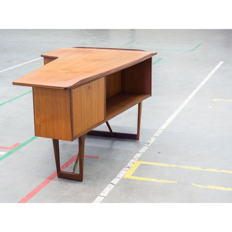 Vintage 'Boomerang' teak desk by Peter Løvig Nielsen