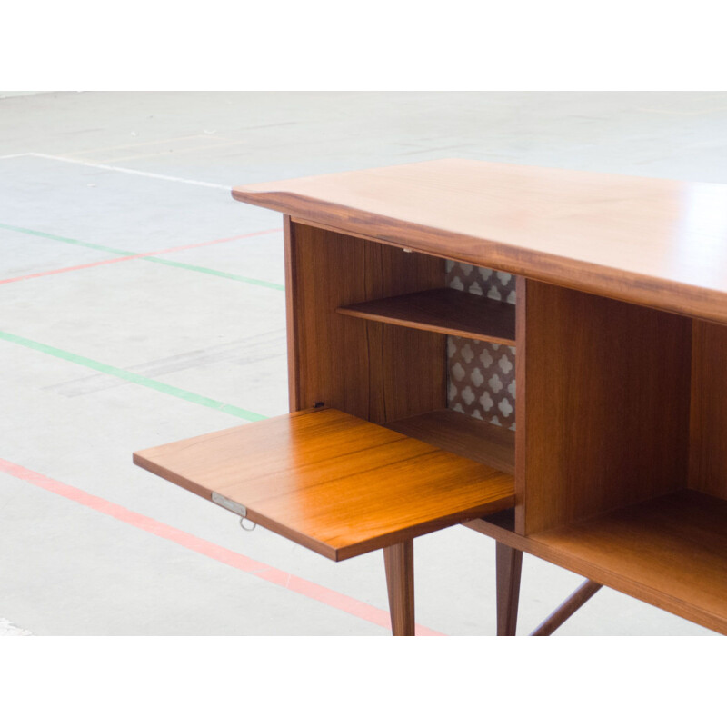 Vintage 'Boomerang' teak desk by Peter Løvig Nielsen