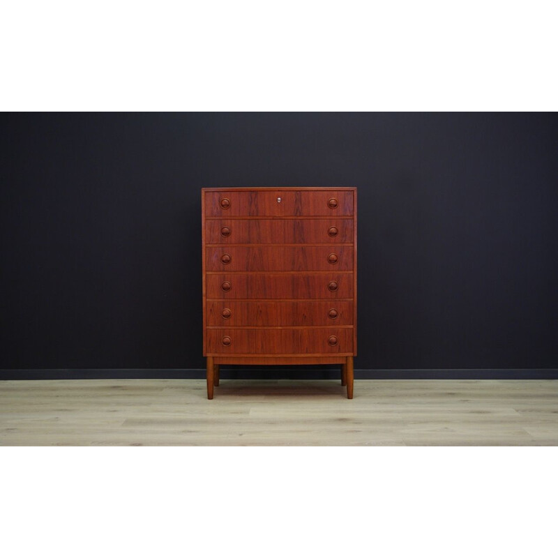 Vintage teak chest of drawers by Kai Kristiansen, 1960s-1970s