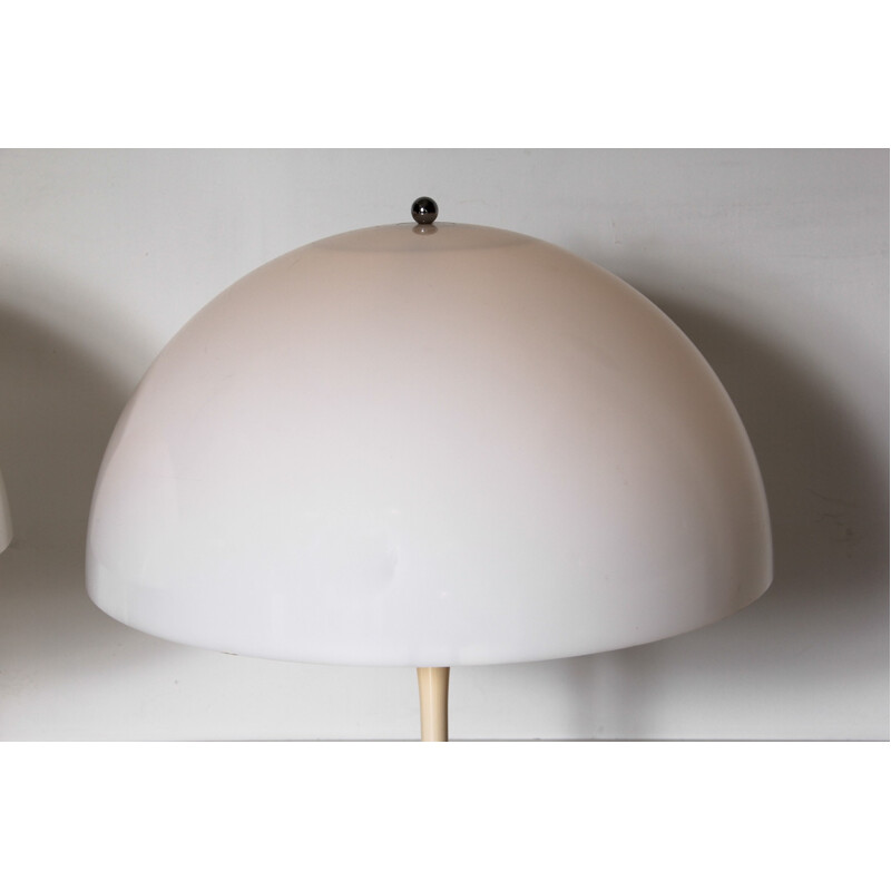 Louis Poulsen pair of withe panthella lamp, Verner PANTON - 1970s