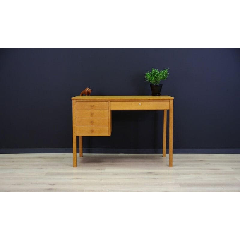 Vintage Scandinavian writing desk in ash