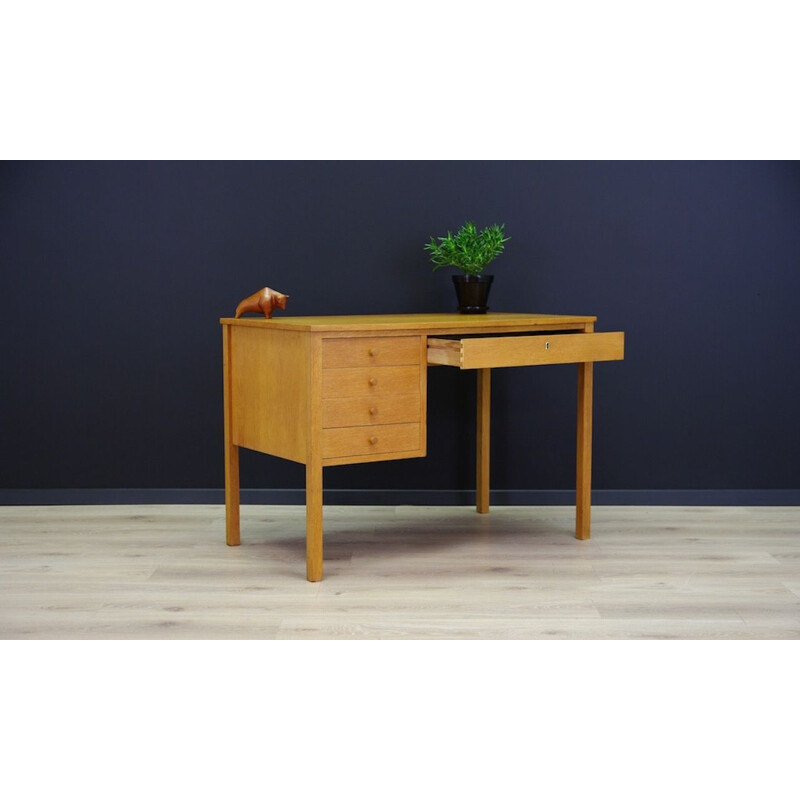 Vintage Scandinavian writing desk in ash