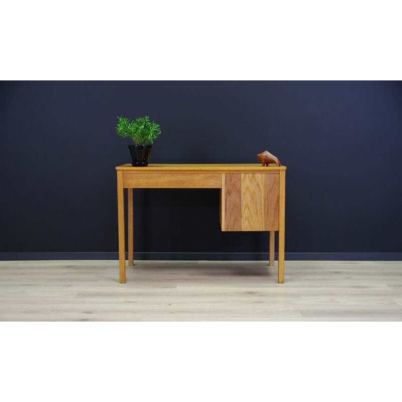 Vintage Scandinavian writing desk in ash