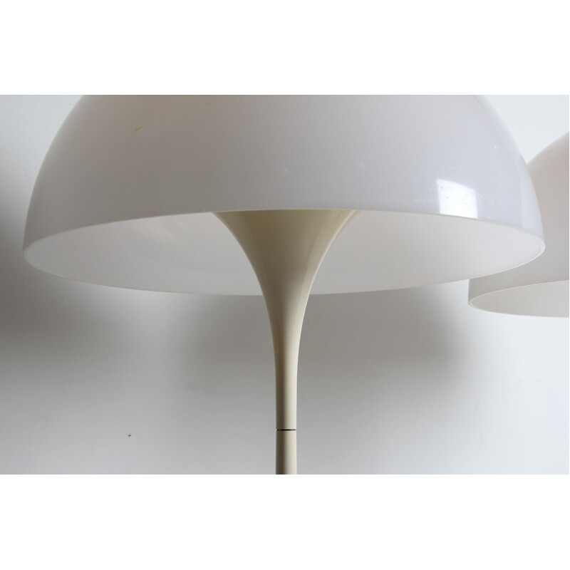 Louis Poulsen pair of withe panthella lamp, Verner PANTON - 1970s