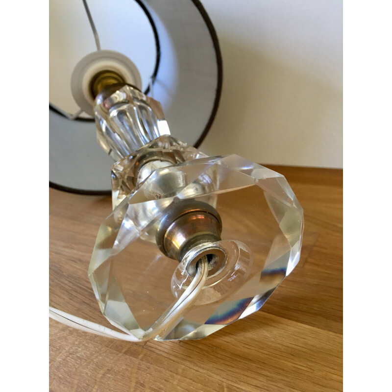 Vintage table lamp in cut crystal