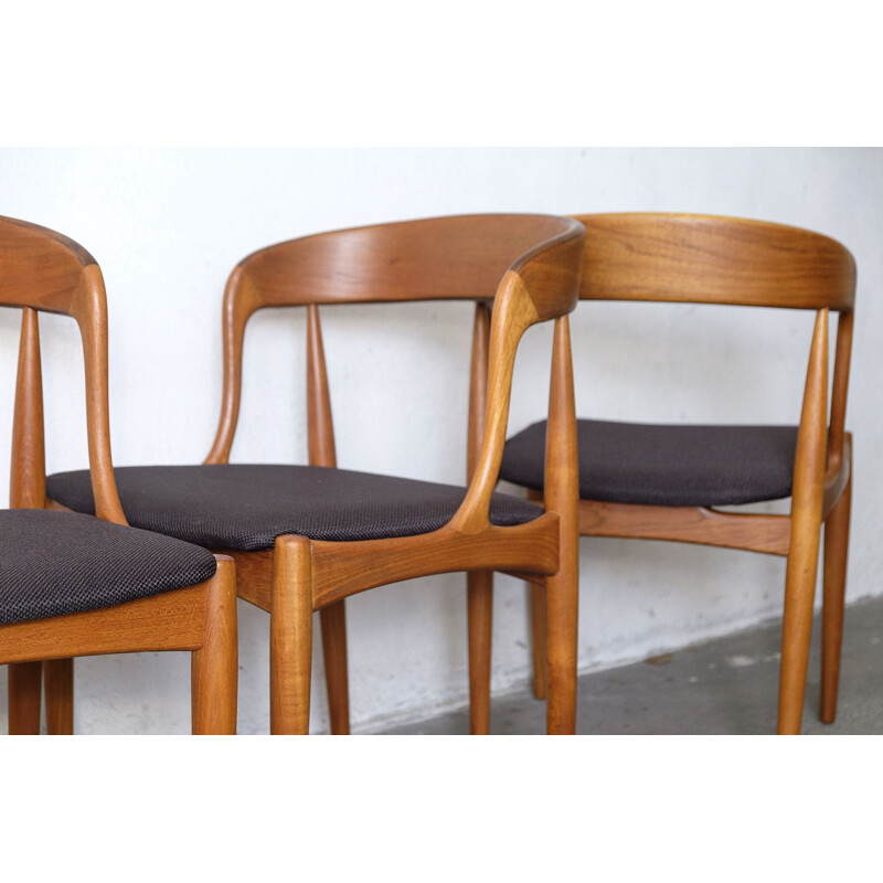 Set of 4 vintage teak chairs by Johannes Andersen for Uldum