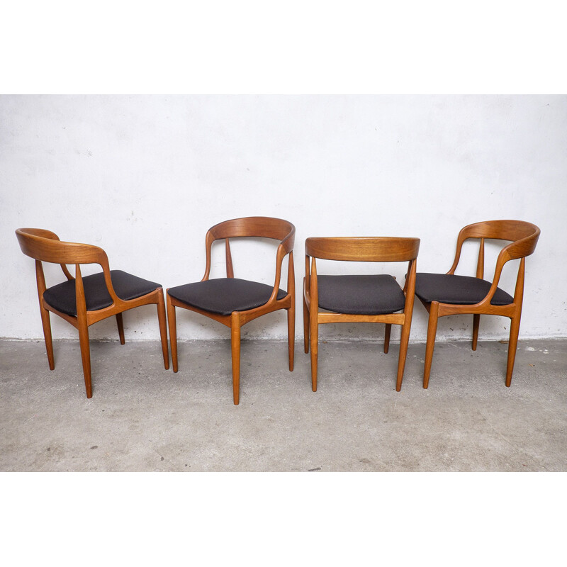 Set of 4 vintage teak chairs by Johannes Andersen for Uldum