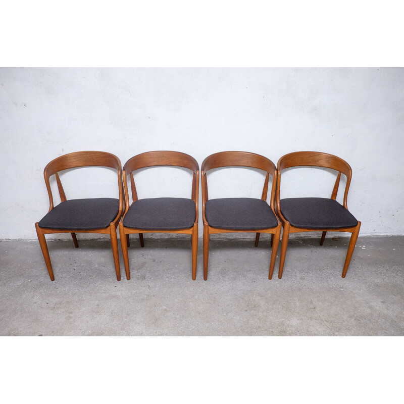 Set of 4 vintage teak chairs by Johannes Andersen for Uldum