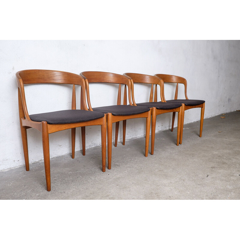Set of 4 vintage teak chairs by Johannes Andersen for Uldum