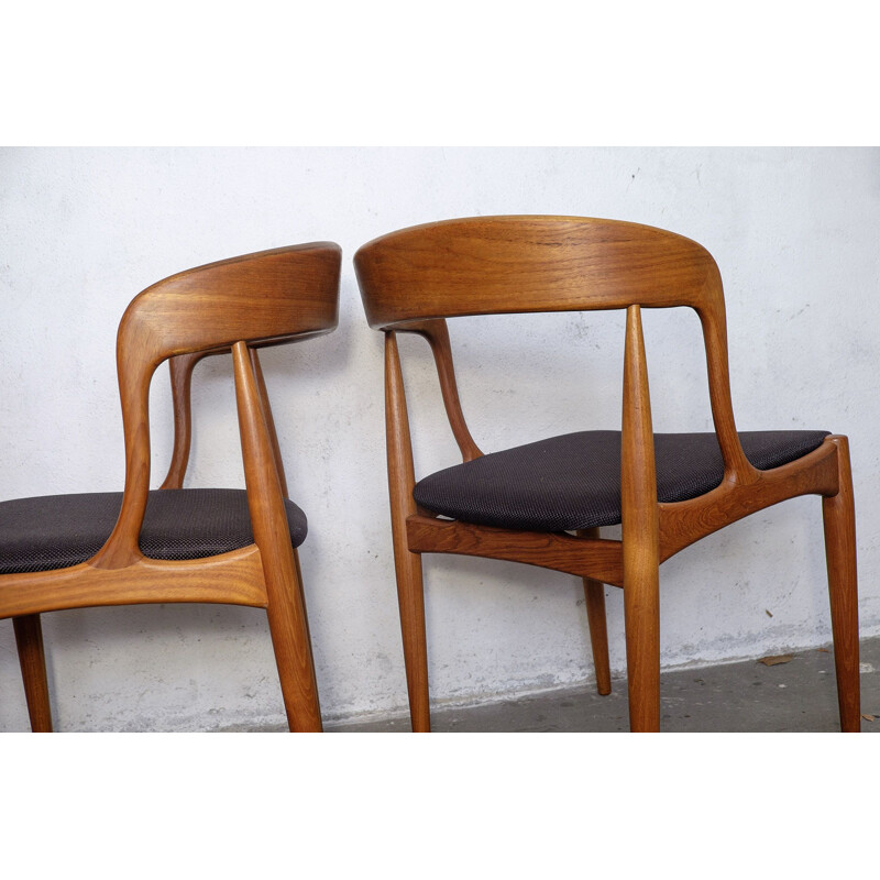 Set of 4 vintage teak chairs by Johannes Andersen for Uldum