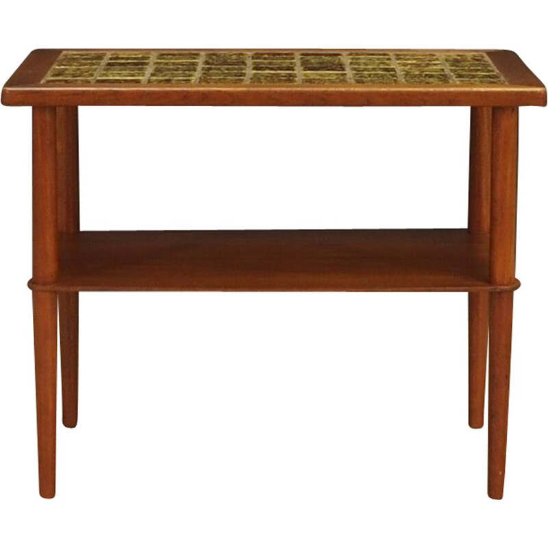 Vintage teak and ceramic coffee table, Denmark, 1960-70s