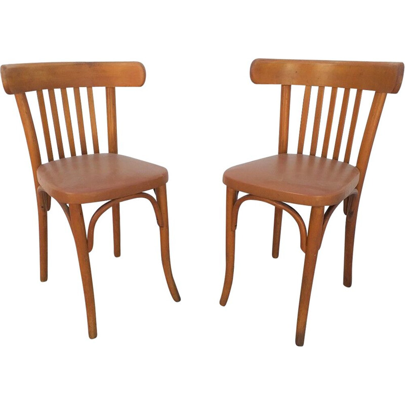 Paire de chaises bistrot vintage par Thonet 