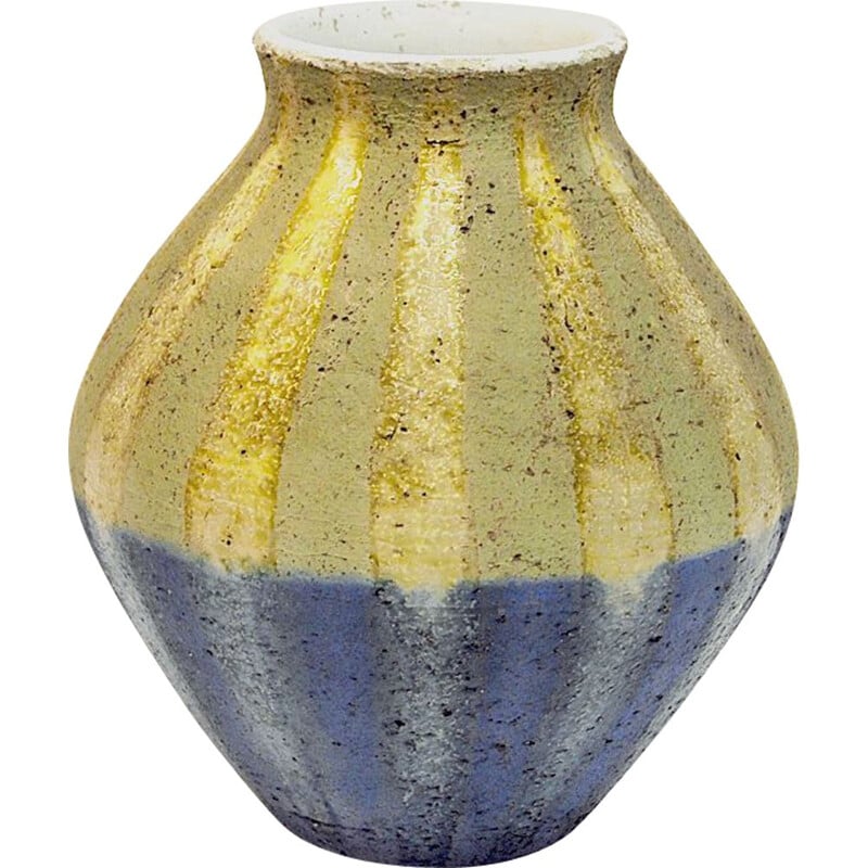 Vintage ceramic vase Pikea by Mari Simmulson, Upsala-Ekeby, Sweden 1960s