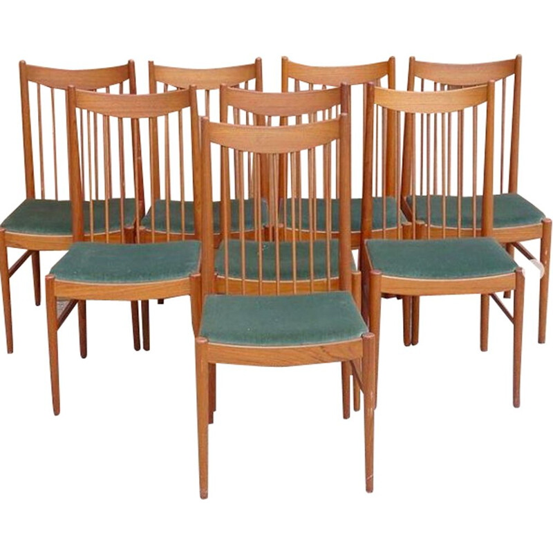 Set of 8 vintage chairs model 422 by Arne Vodder, 1960s