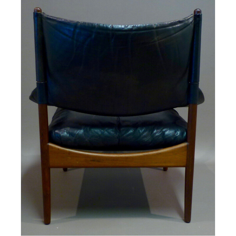 Modus armchair in leather and rosewood, Kristian Solmer VEDEL - 1960s