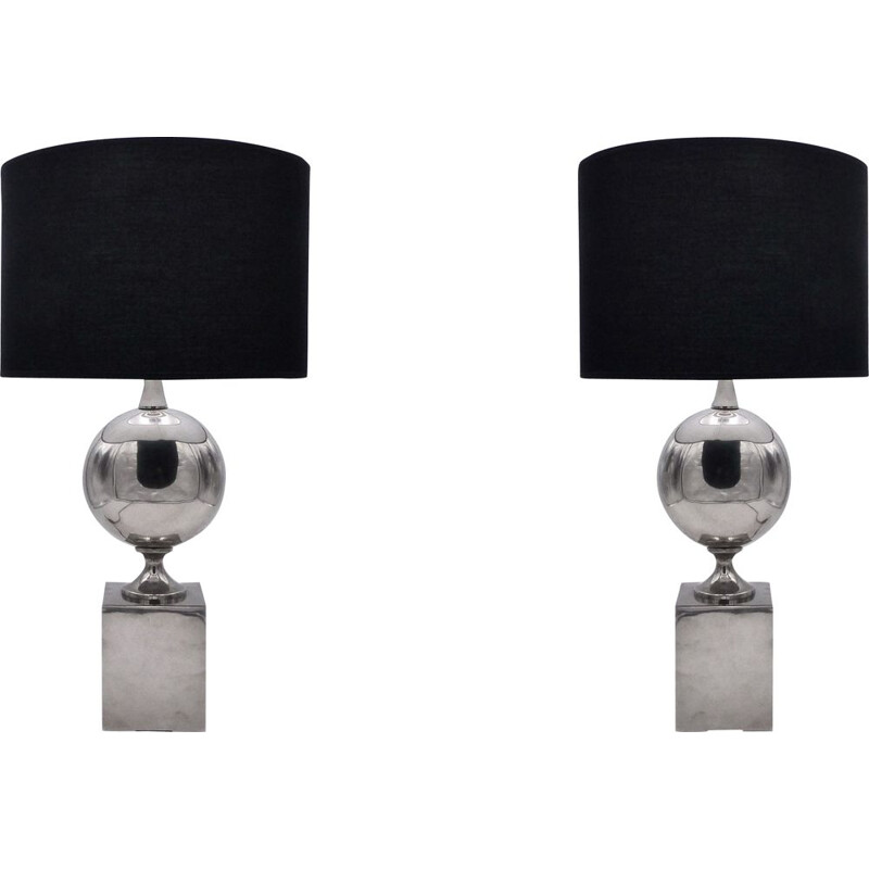 Pair of vintage table lamps by Barbier, France 1970 