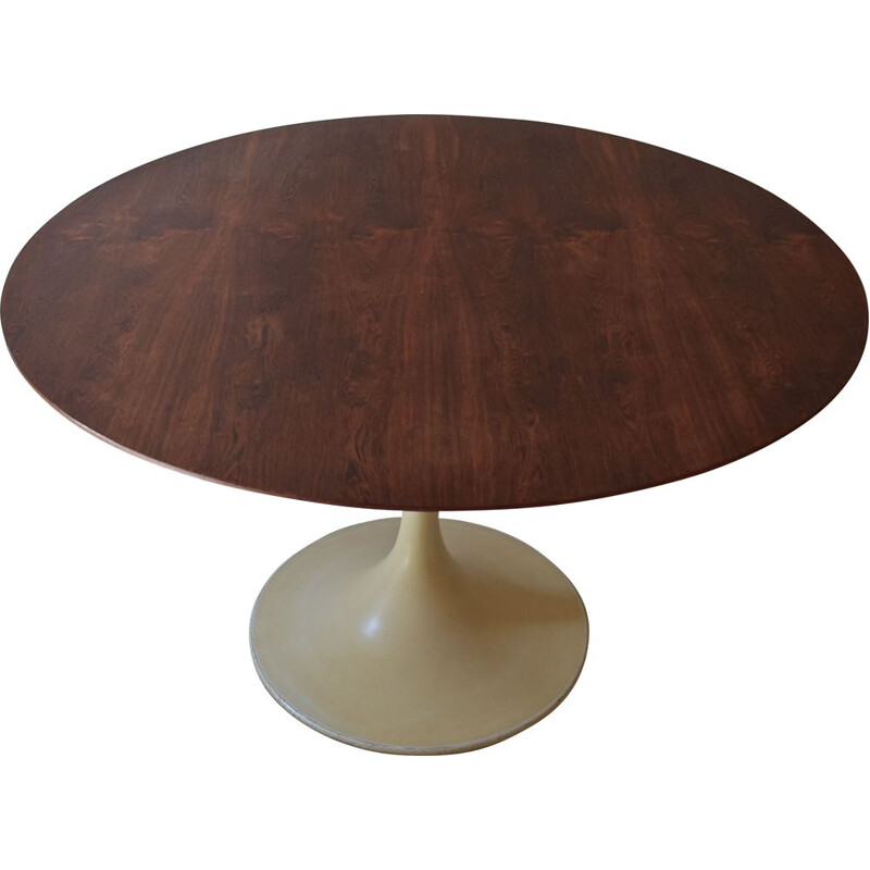 Vintage rosewood table with tulip foot, 1960s