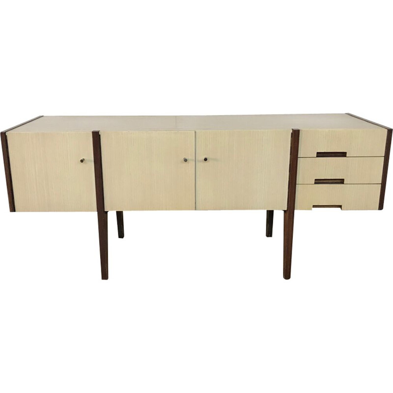 Vintage sideboard, scandinavian design in formica and teak, 1950s 1960s