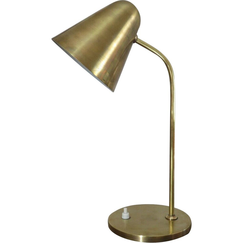 Lampe vintage en laiton pour Luminalite 1960