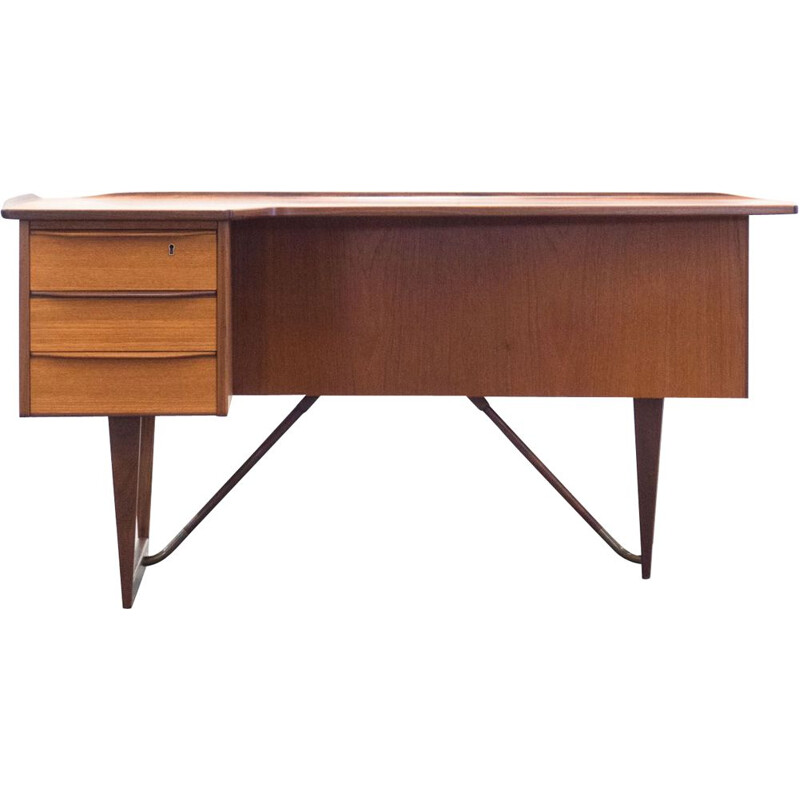 Vintage 'Boomerang' teak desk by Peter Løvig Nielsen