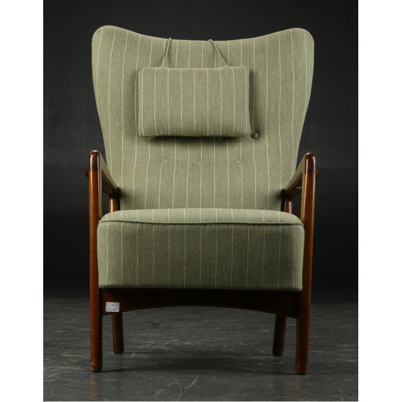 Fauteuil scandinave Fritz Hansen en laine et bouleau - 1940