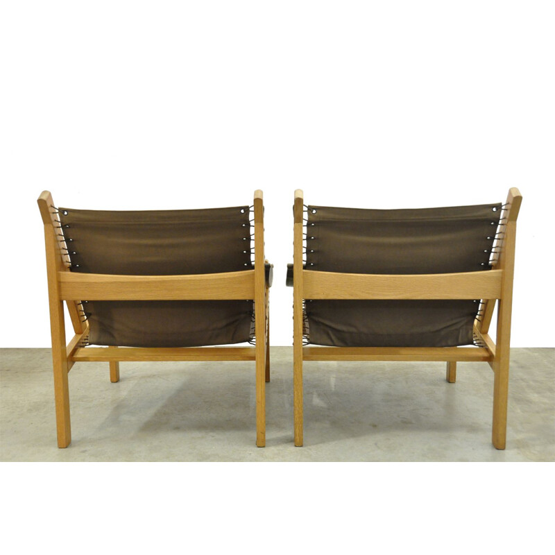 Vintage Hunter Safari Easy Chairs By Torbjørn Afdal For Bruksbo, Norway 1960s