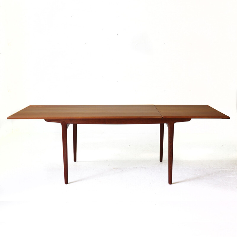 Vintage Scandinavian Dining Table Extensible in Teak, 1960s