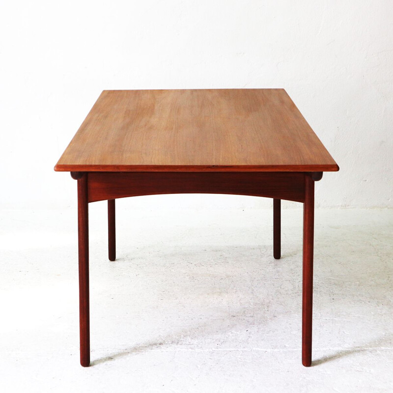 Vintage Scandinavian Dining Table Extensible in Teak, 1960s