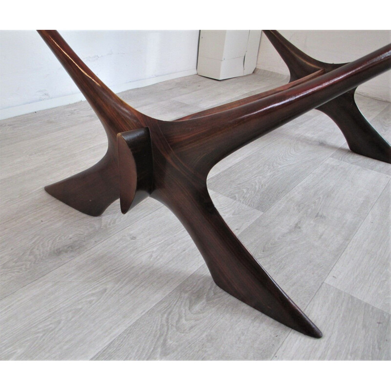 Vintage Coffee Table by F. Schriever-Abeln for Örebro Glas, Sweden 1960s