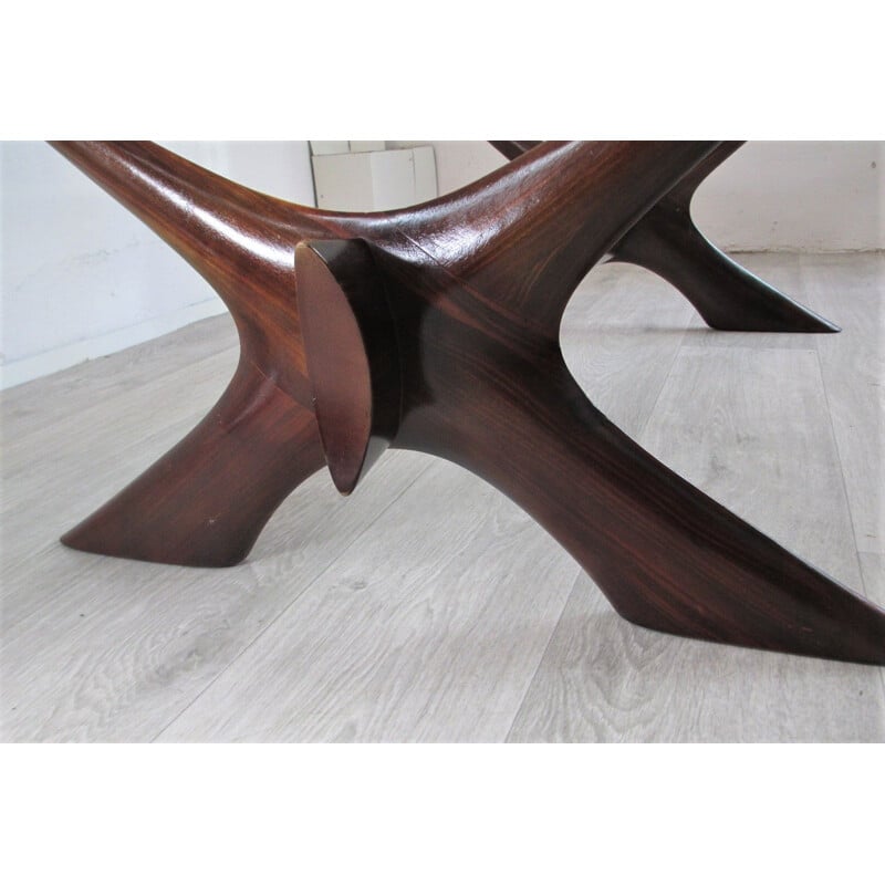 Vintage Coffee Table by F. Schriever-Abeln for Örebro Glas, Sweden 1960s