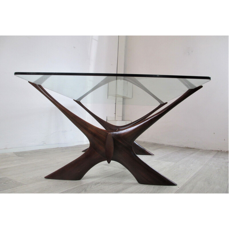 Vintage Coffee Table by F. Schriever-Abeln for Örebro Glas, Sweden 1960s