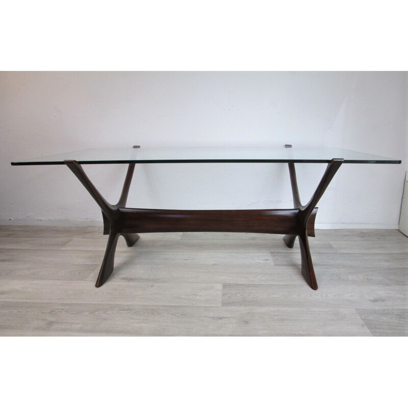 Vintage Coffee Table by F. Schriever-Abeln for Örebro Glas, Sweden 1960s