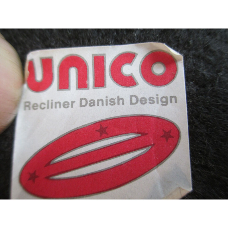 Fauteuil vintage avec ottoman par Unico, Danemark, 1970