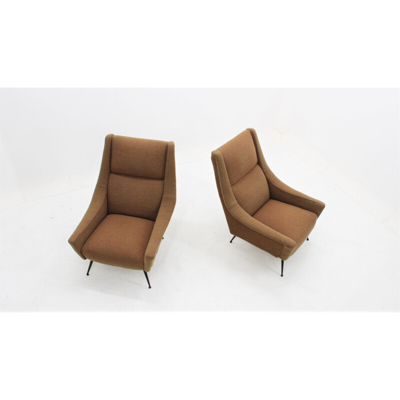 Vintage pair of Italian armchairs by Minotti, 1950s