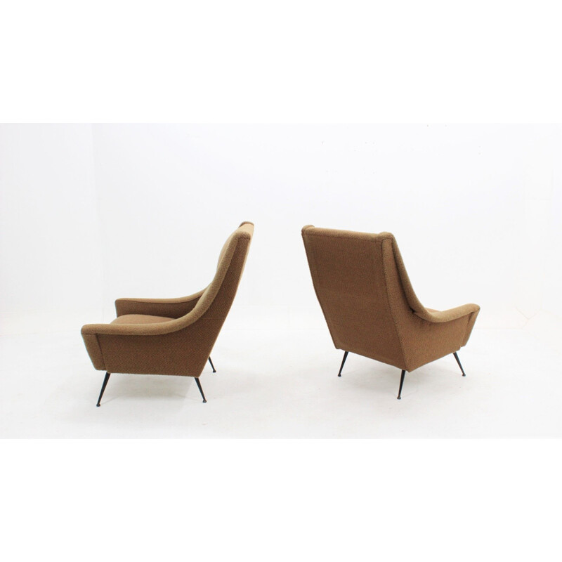 Vintage pair of Italian armchairs by Minotti, 1950s