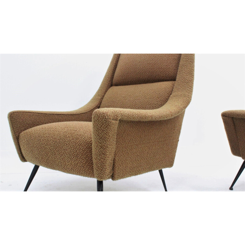 Paire vintage de fauteuils italiens par Minotti 1950