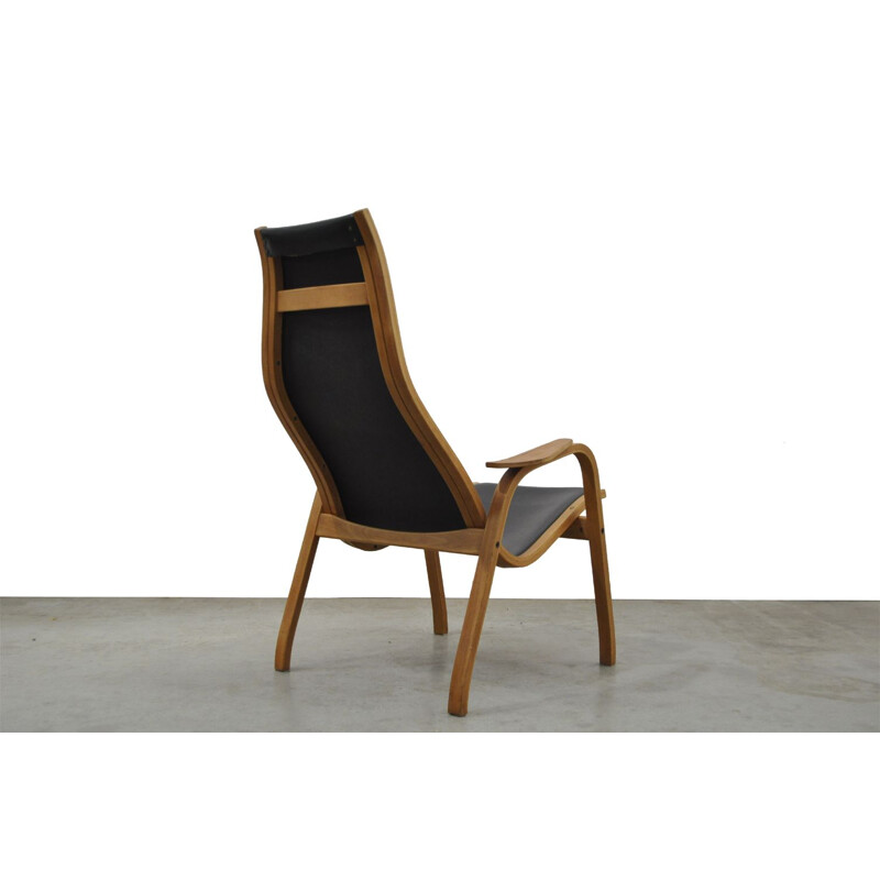 Vintage pair of Kurva Lamino Lounge Chairs By Yngve Ekström For Swedese, 1960s