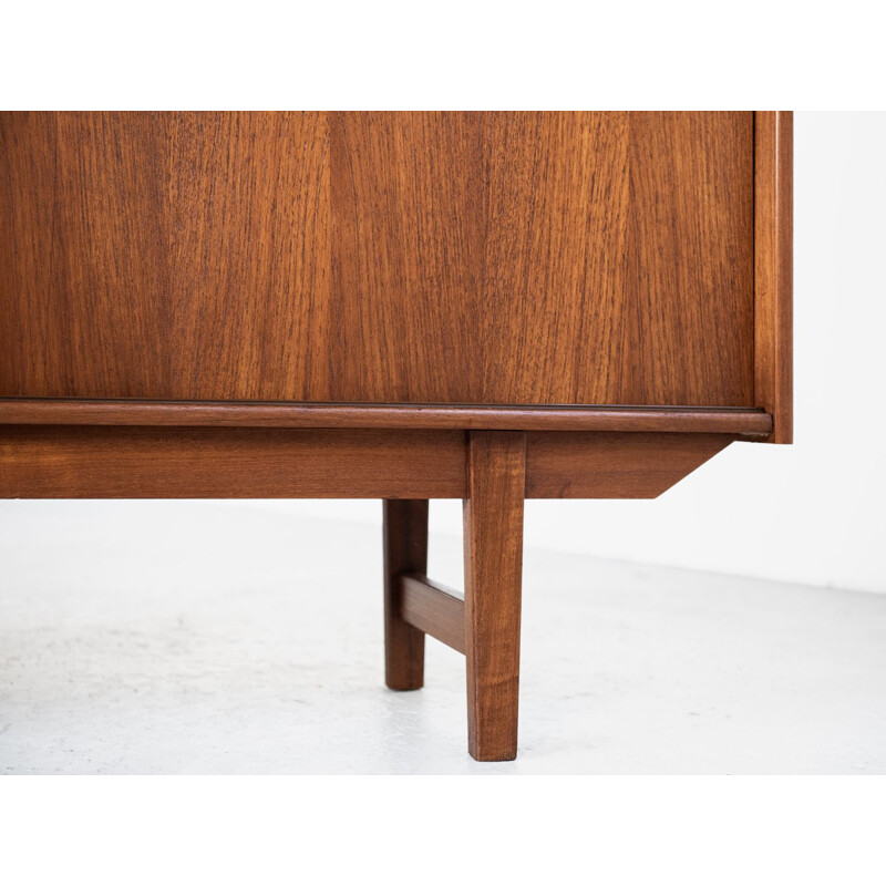 Danish vintage highboard in teak with 2 sliding doors, 1960s